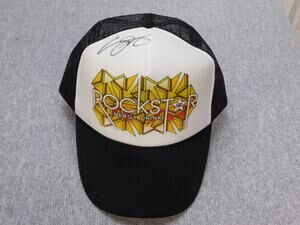 VTG Nissin Rockstar Energy Drink Snapback Trucker Autograph Hat